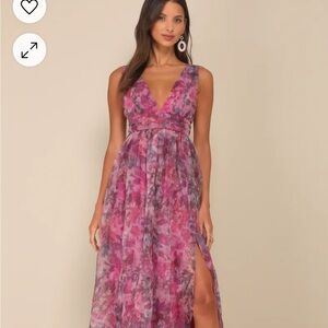 Gorgeous purple floral lulus dress